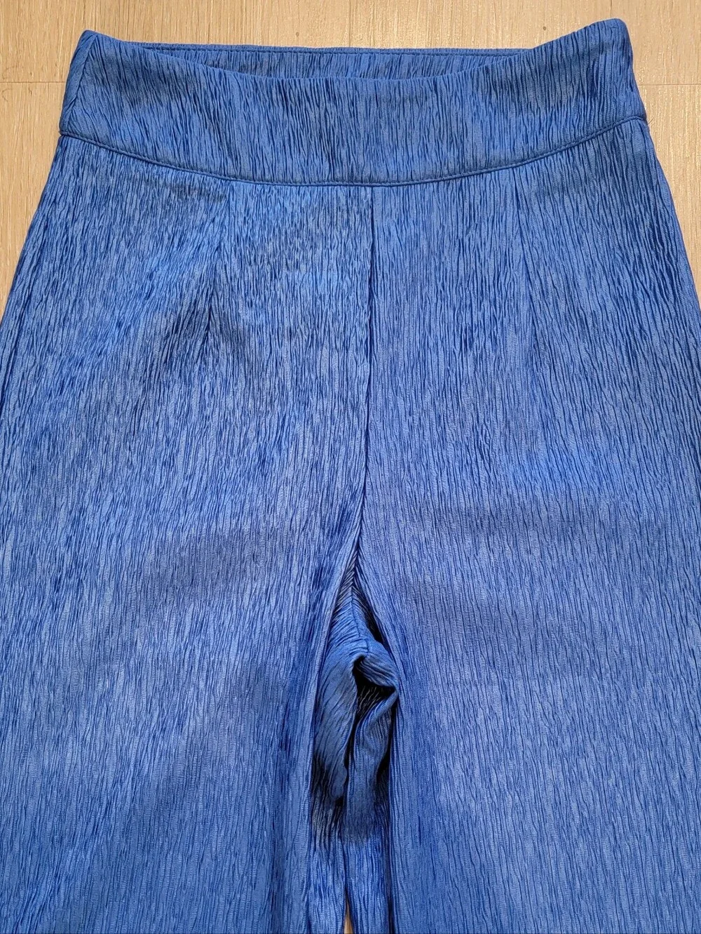 Nasty Gal textured blue pants